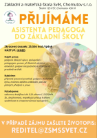 Nabídka práce: asistent/ka pedagoga