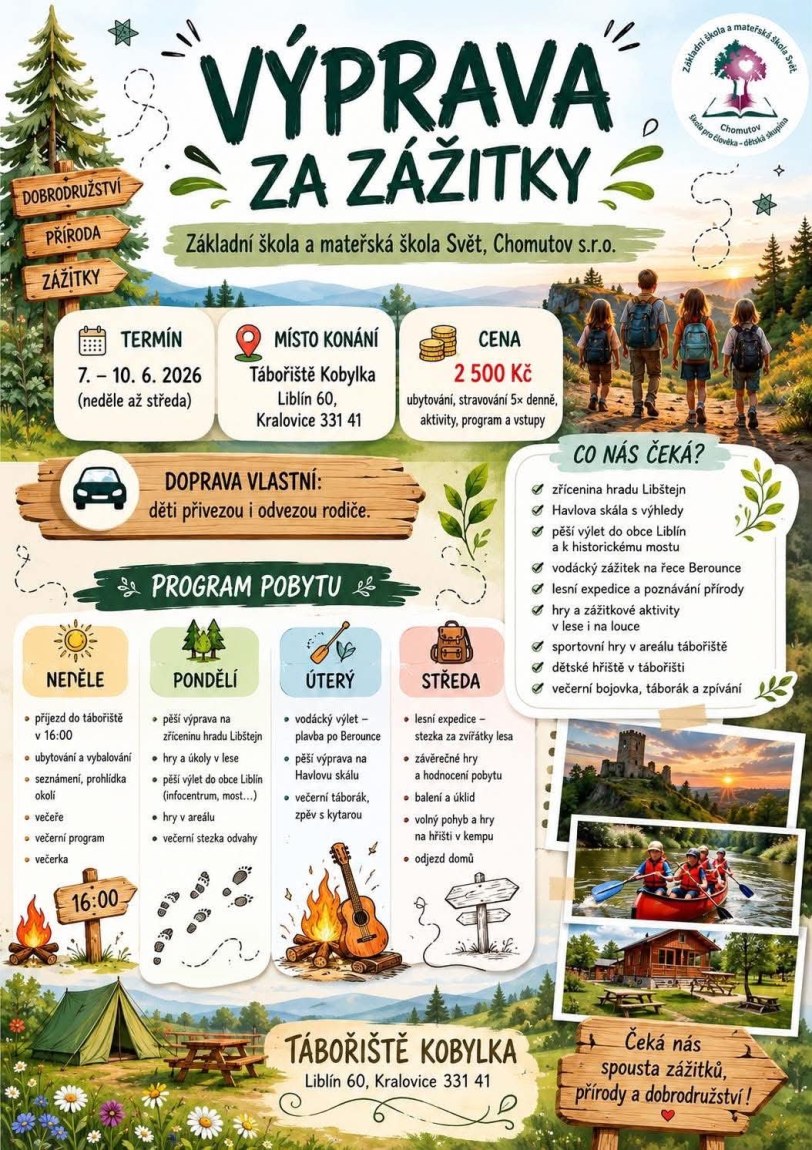 Výprava za zážitky: Čtyři dny plné objevování, přírody a&nbsp;dětského přátelství