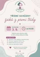 Pozvánka na úvodní třídní schůzky 2026/2027
