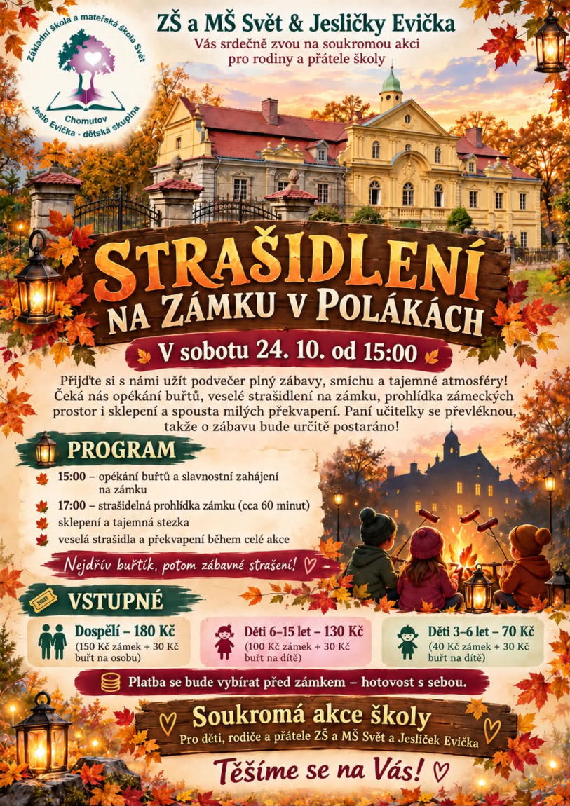Akce: Strašidlení na&nbsp;zámku v&nbsp;Polákách