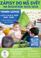 Zápis do Mateřské školy Svět pro školní rok 2025/2026