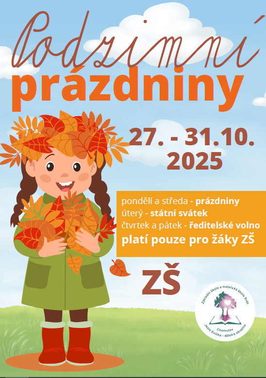 Podzimní prázdniny 2025 – informace pro rodiče