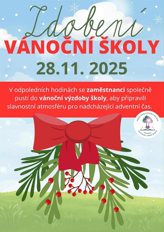 Zdobení Vánoční školy – přípravy na advent