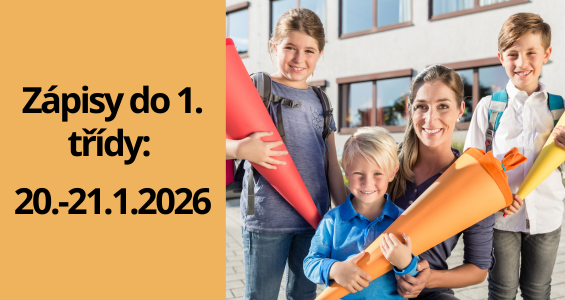 Zápisy do 1. třídy: 20. a 21. ledna 2026