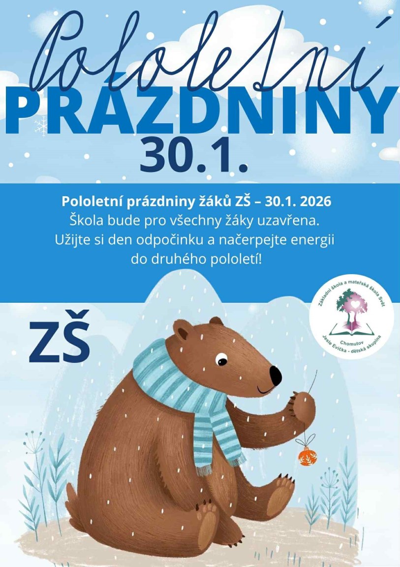 Pololetní prázdniny – škola uzavřena