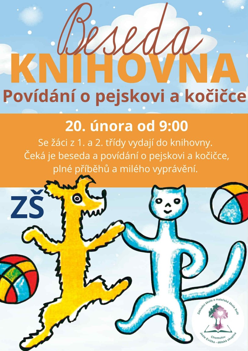 Beseda v&nbsp;knihovně – Povídání o&nbsp;pejskovi a&nbsp;kočičce