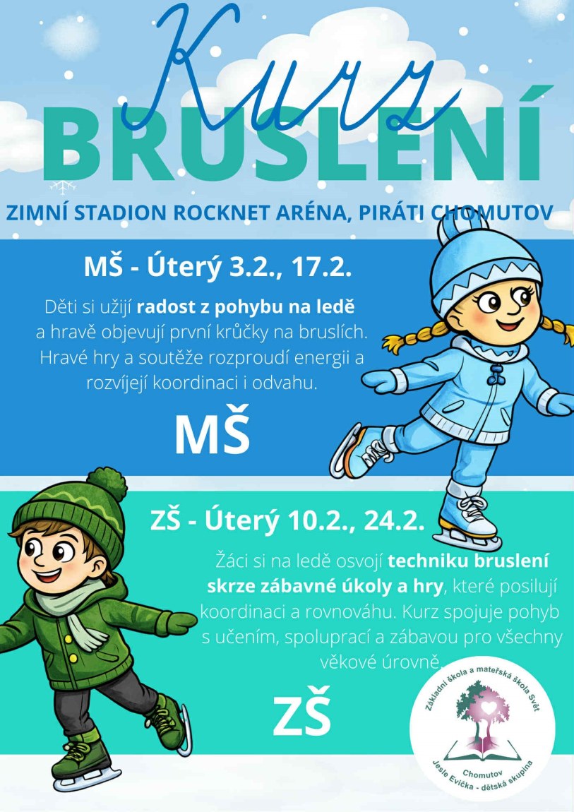 Kurz bruslení pro&nbsp;děti MŠ a&nbsp;ZŠ