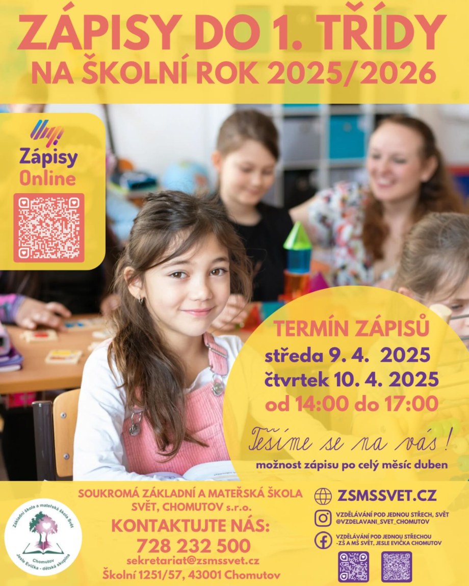 Zápis do 1. třídy – přidejte se k nám!